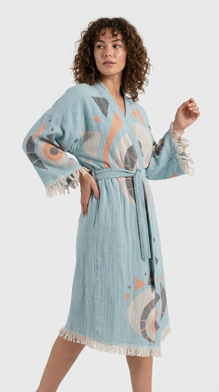 Blue Evil Eye Kimono
