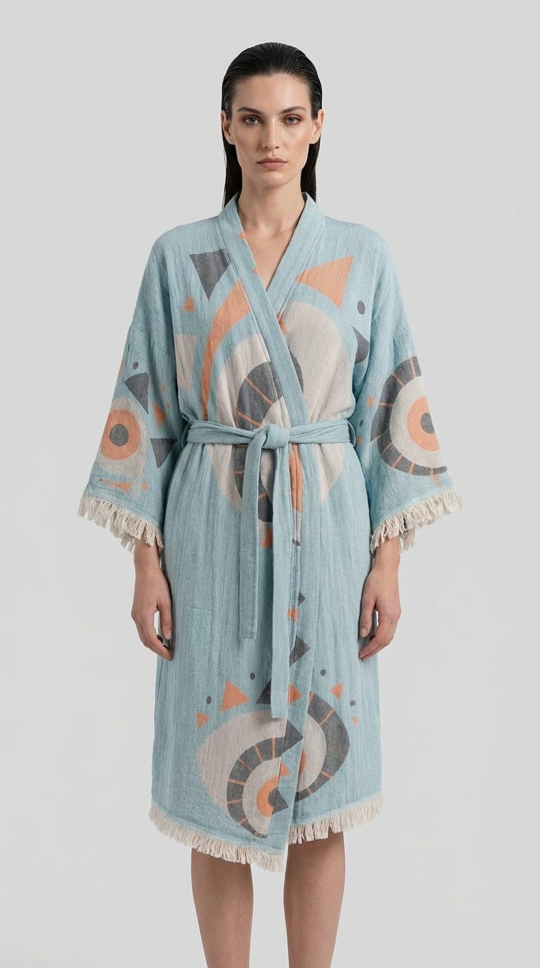 Blue Evil Eye Kimono