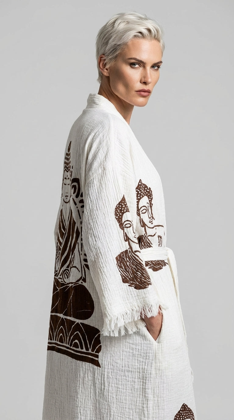 Natural Serenity Buddha Kimono