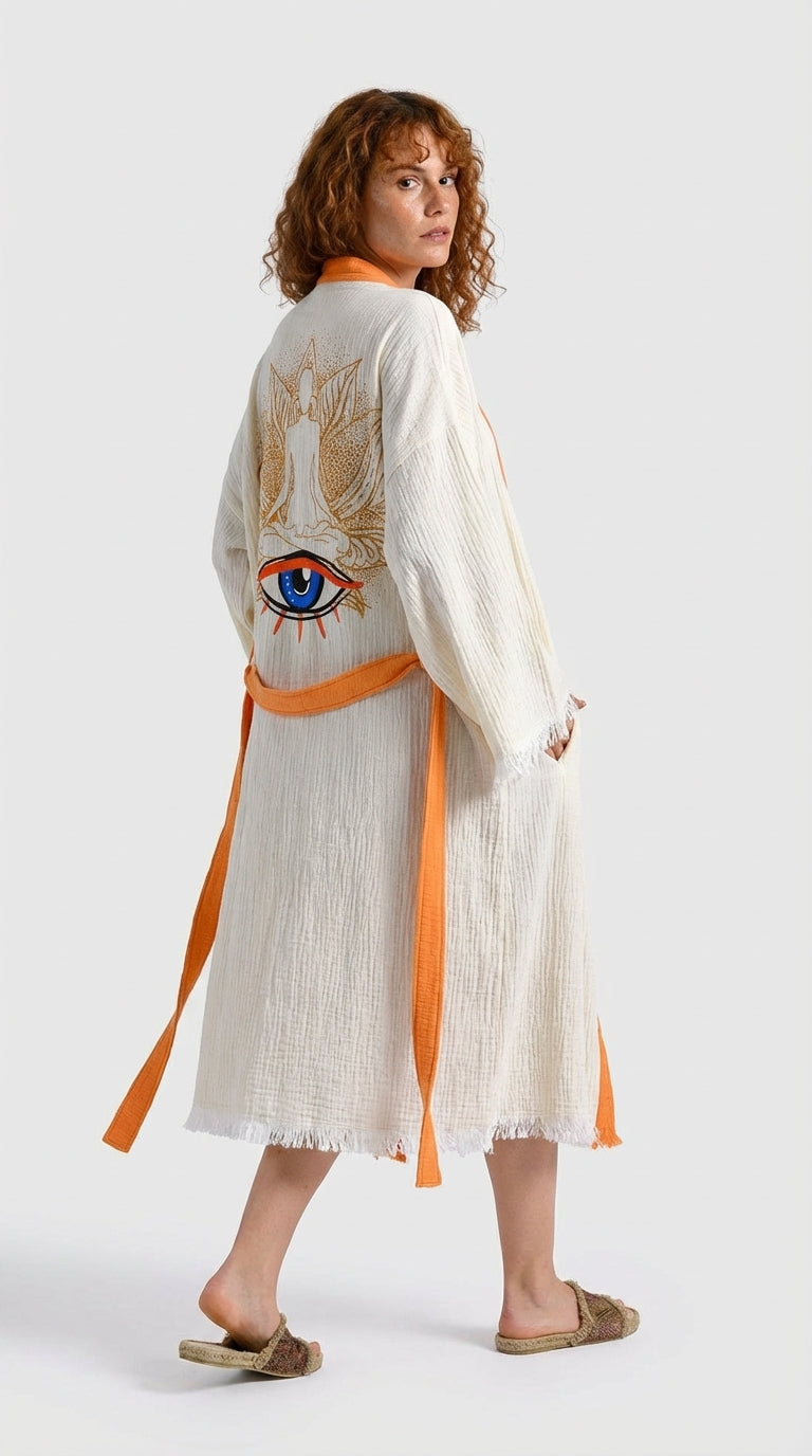 Shadow Bloom Kimono Turuncu