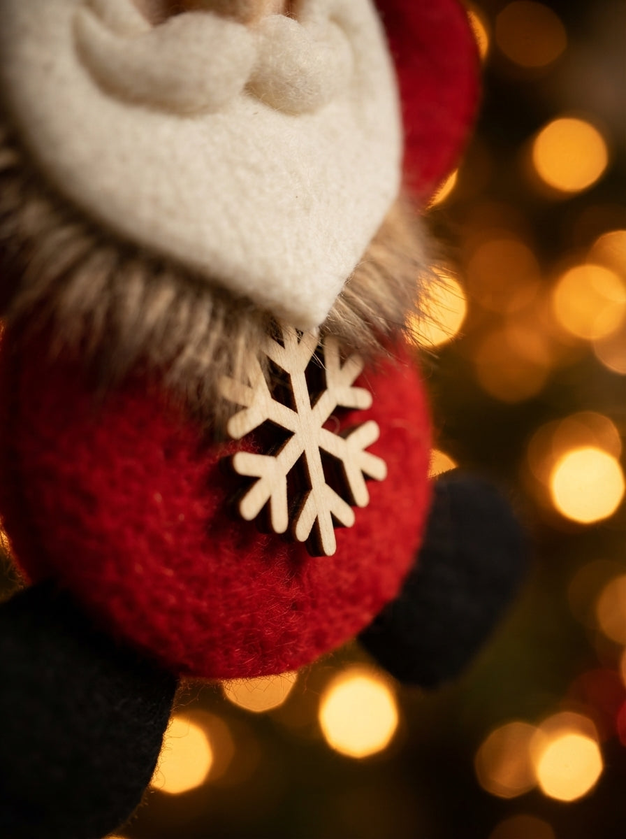 Snowflake Santa Peluş Yılbaşı Ağaç Süsü