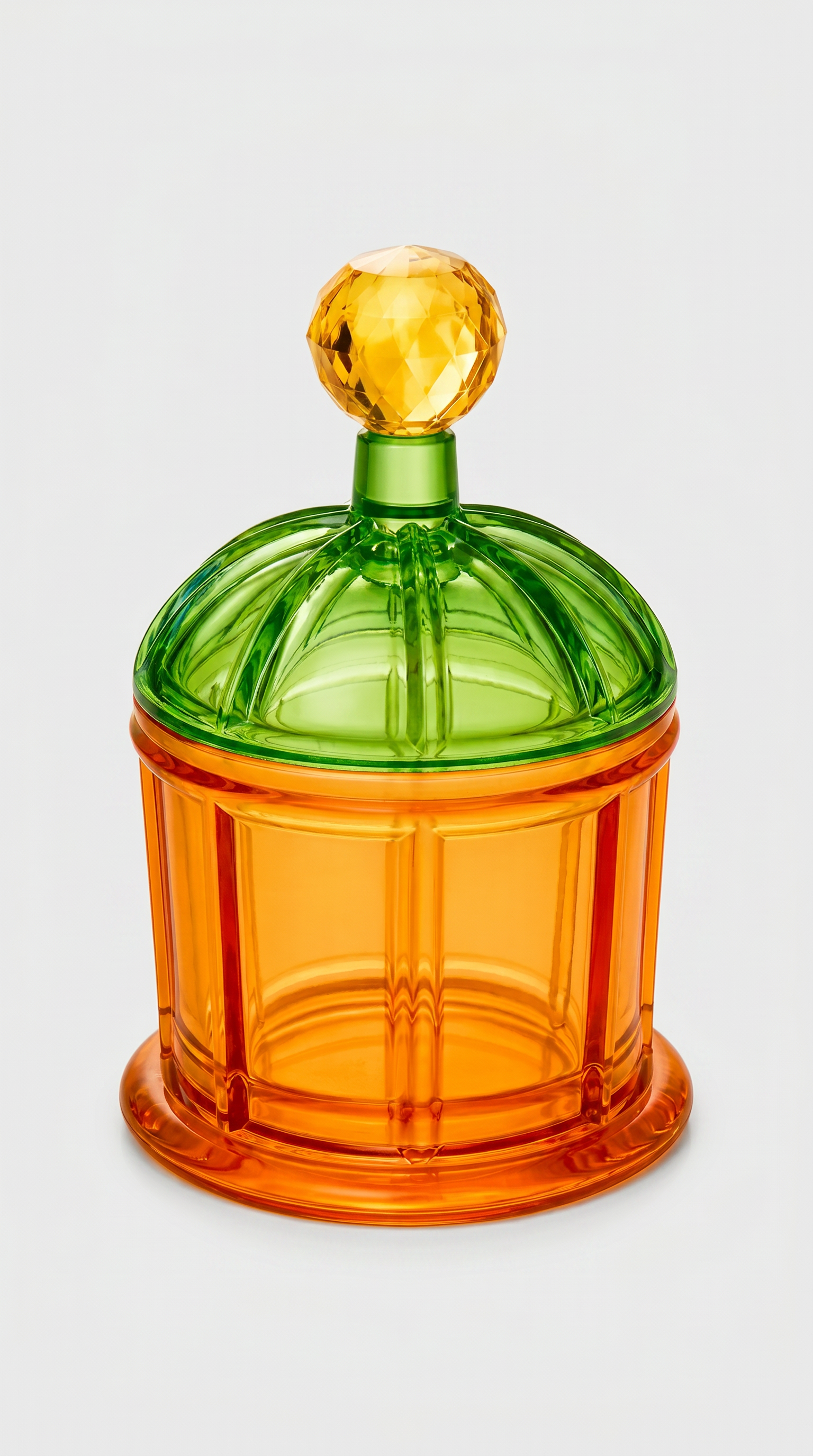 Lumi Kapaklı Kristal Obje-Amber Green