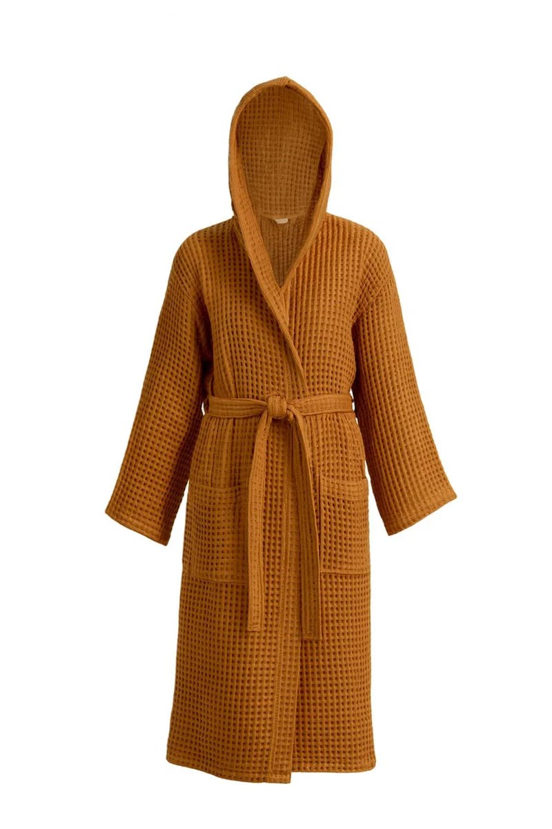 Mustard Waffle Bathrobe