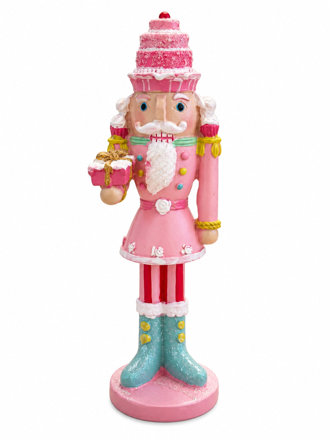 Pink Candy Nutcracker Dekoratif Fındıkkıran Figür - 18 CM