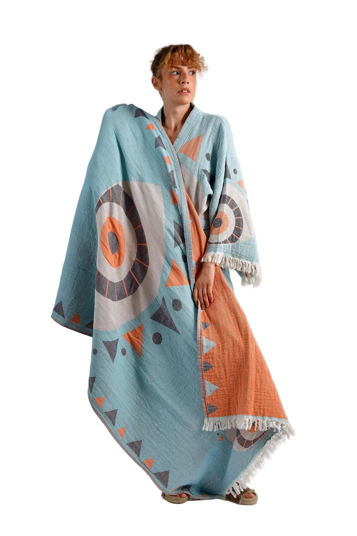 Blue Evil Eye Kimono & Peştemal Seti