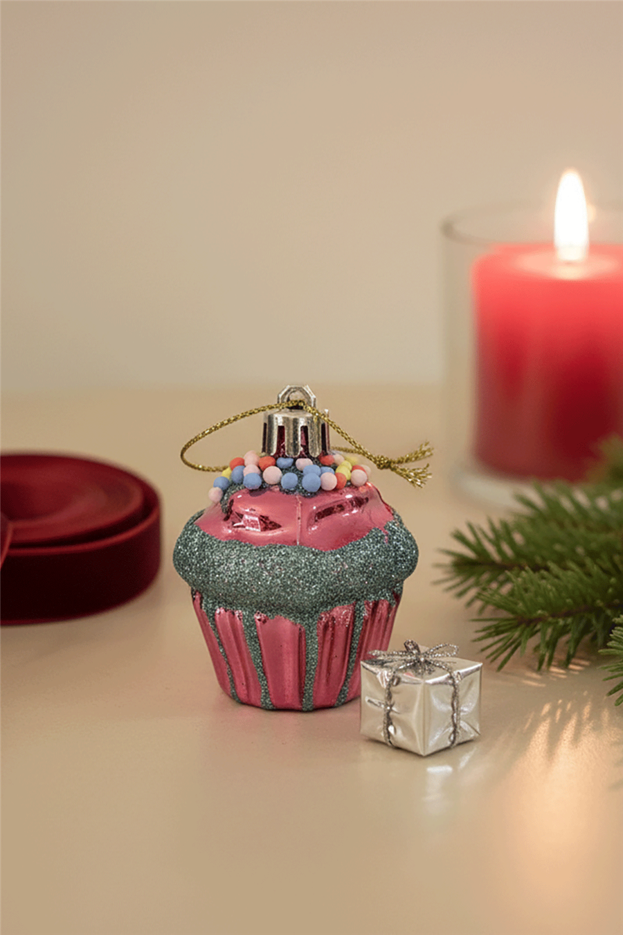 Şekerli Cupcake Ağaç Süsü
