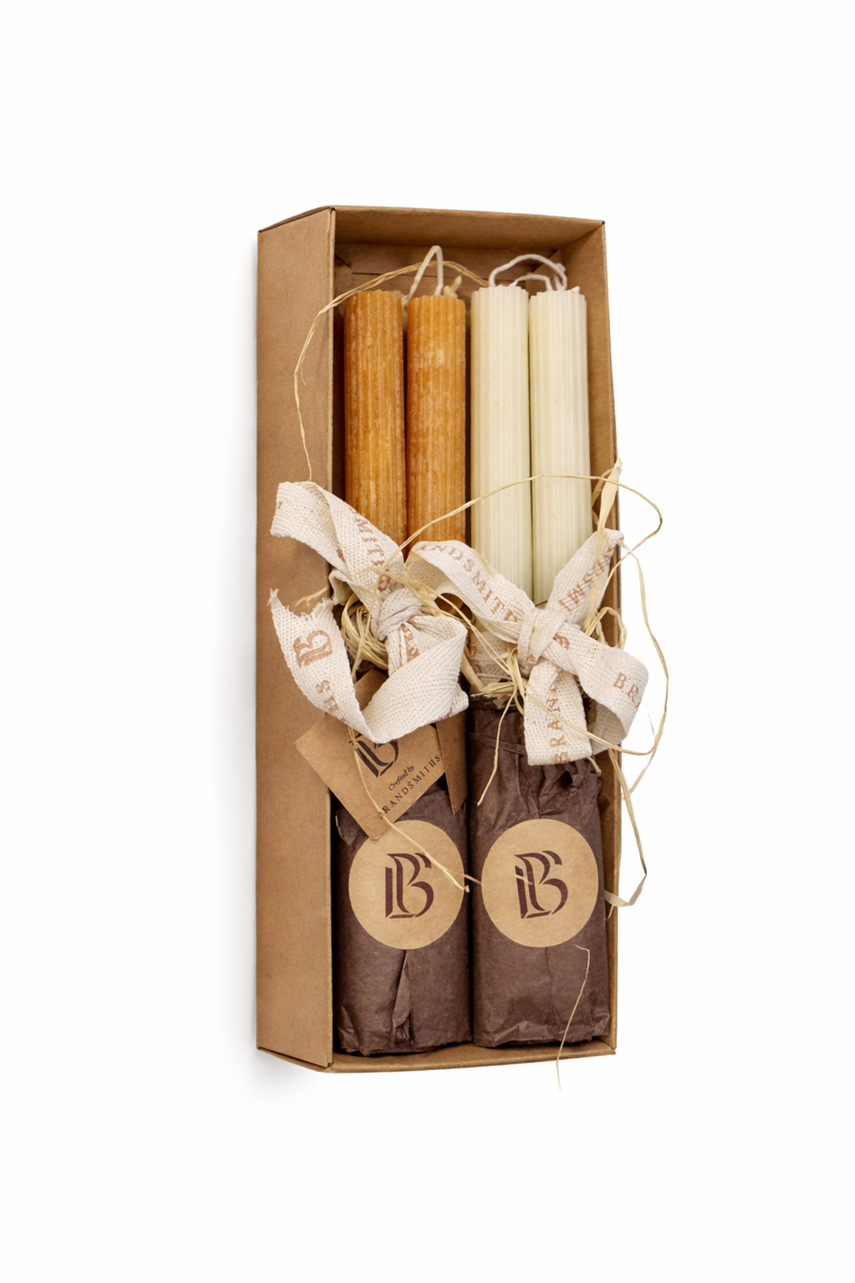 Vanilla & Amber Scented 4-Pack Pillar Candle