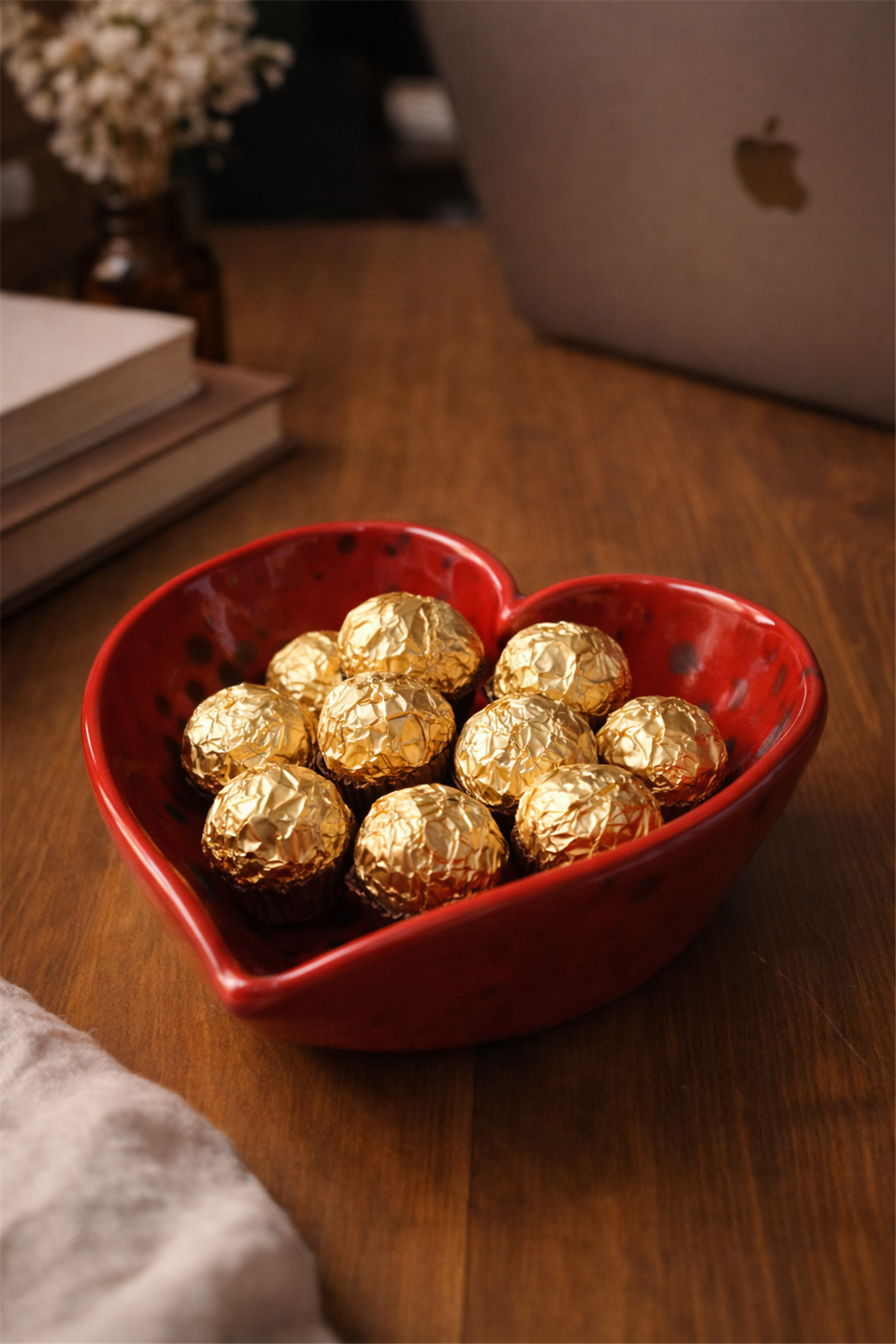 Kalp formlu Seramik Kase