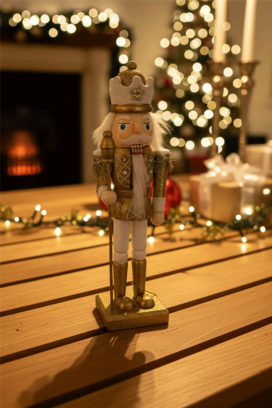 Altın Taçlı Fındıkkıran Figürü – 27 cm