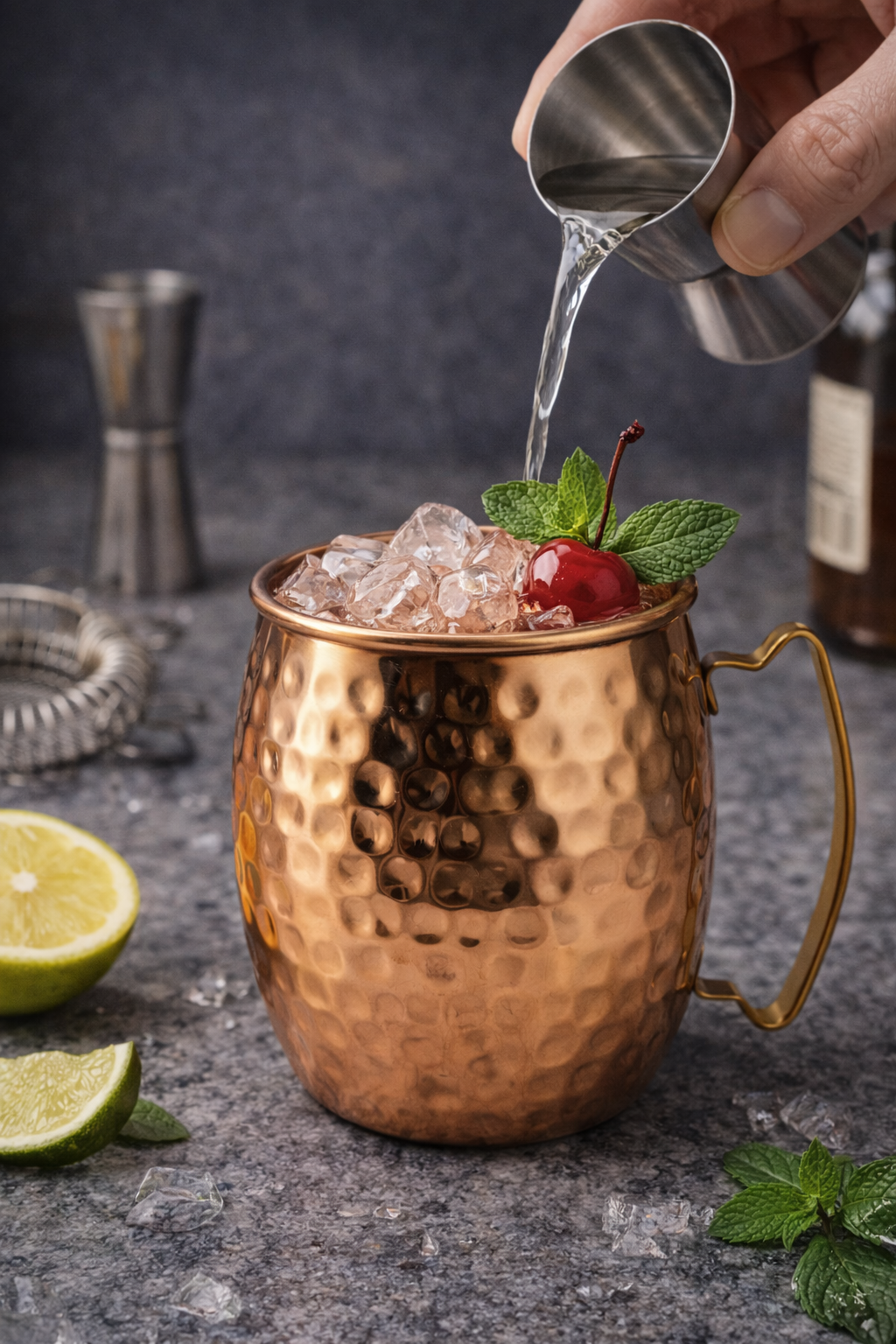 Çekiç Dokulu Bakır Kupa