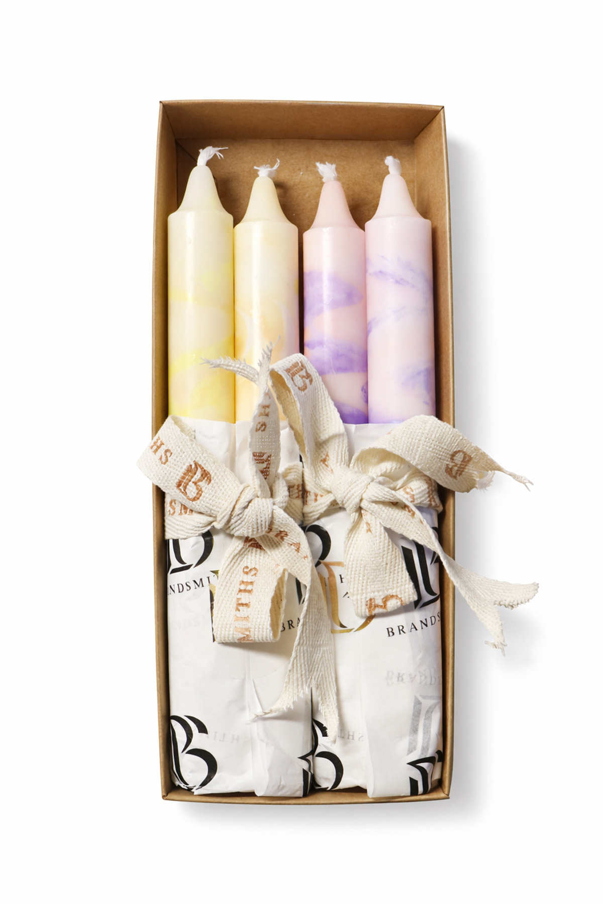 El Yapımı Dekoratif Şamdan Mumları- 4'lü Set-