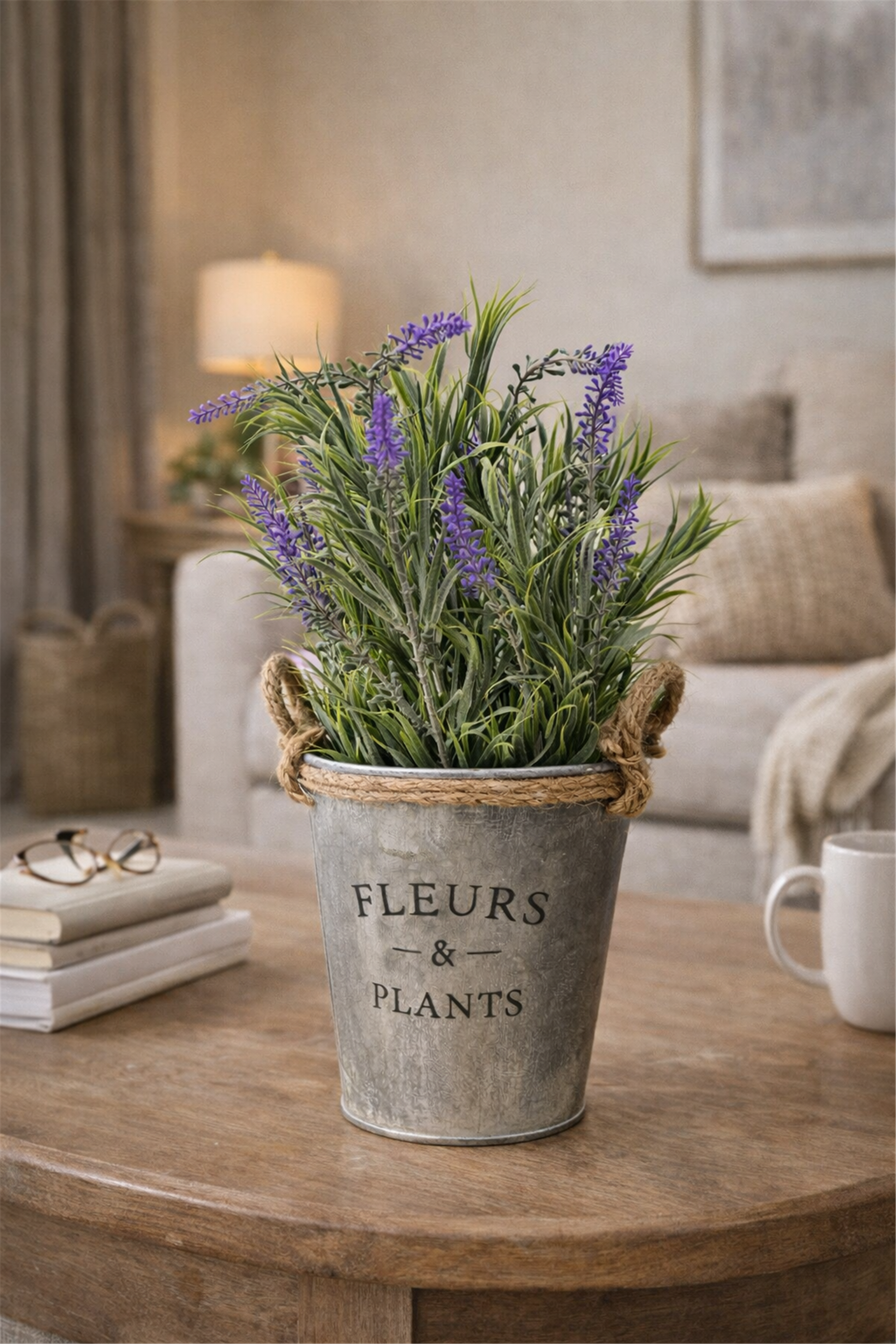 Saksılı Yapay Lavanta Bitkisi