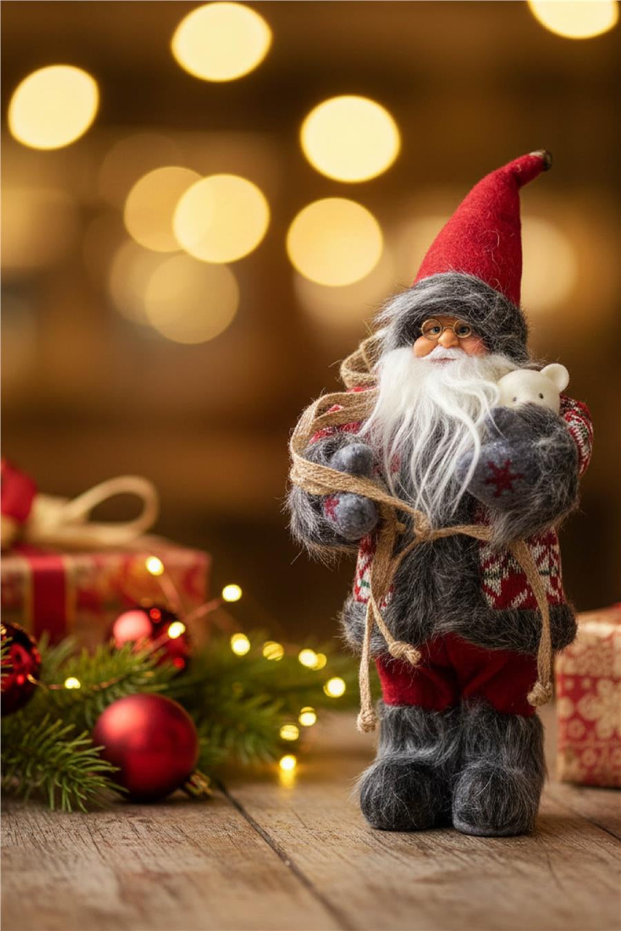 Kırmızı Şapkalı Noel Baba – 30 cm