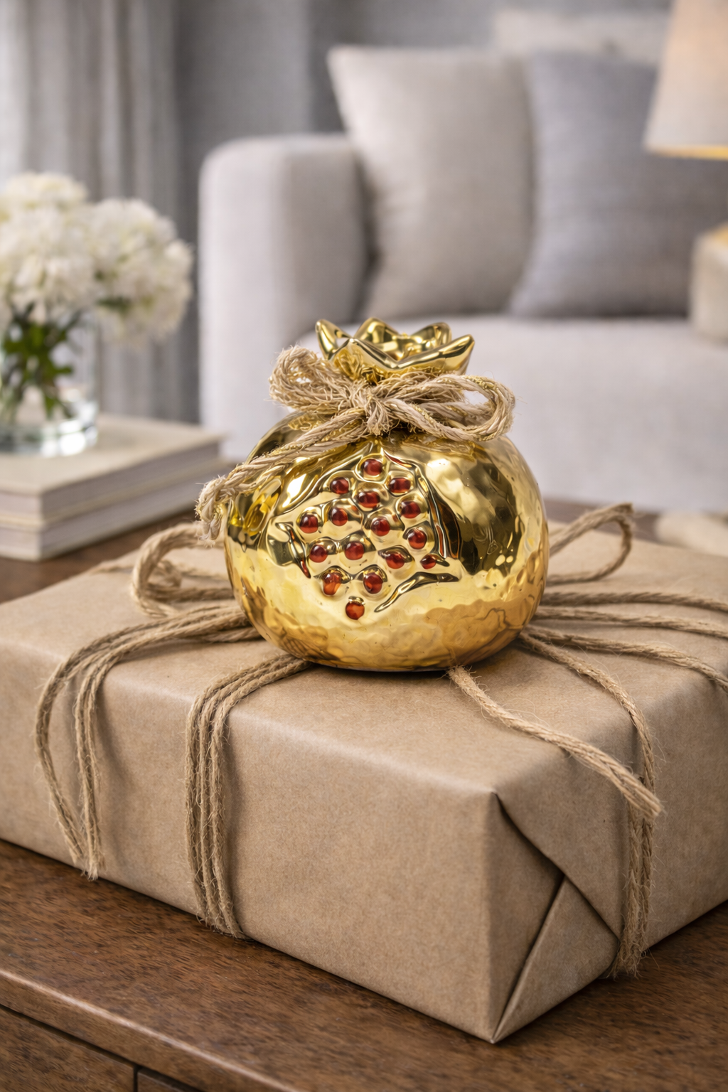 Gold Nar Formlu Dekoratif Obje