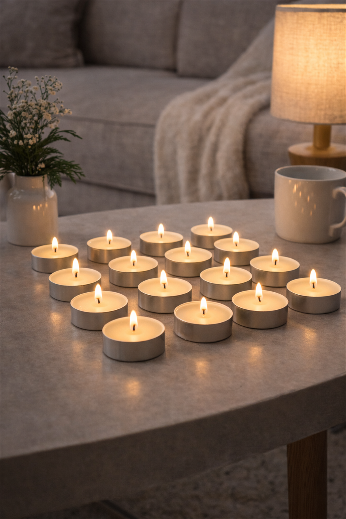 25'li Tealight Mum Seti(Vanilya)