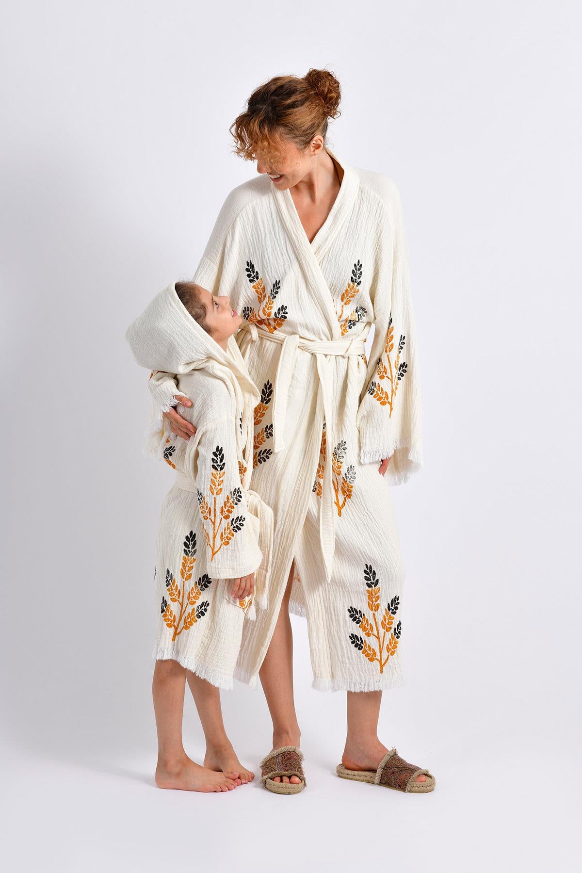 Golden Wheat Kimono for Kids