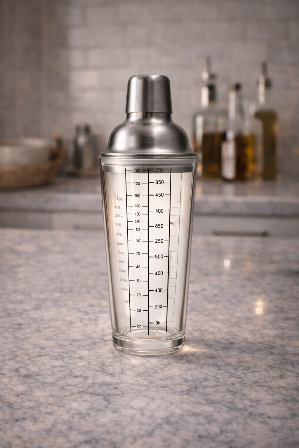 Measuring Lined Glass Cocktail Shaker