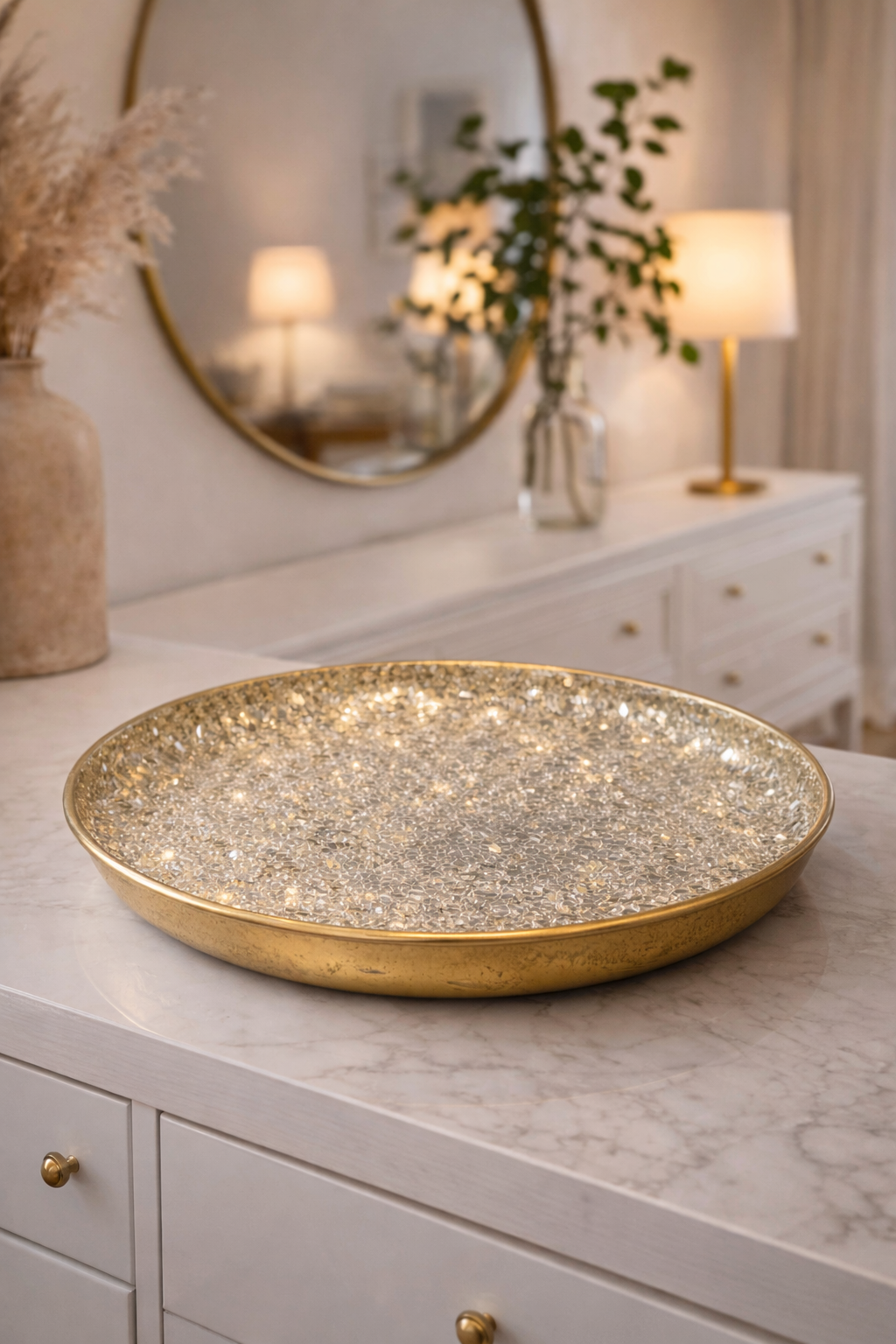 Metal İçi Simli Tepsi