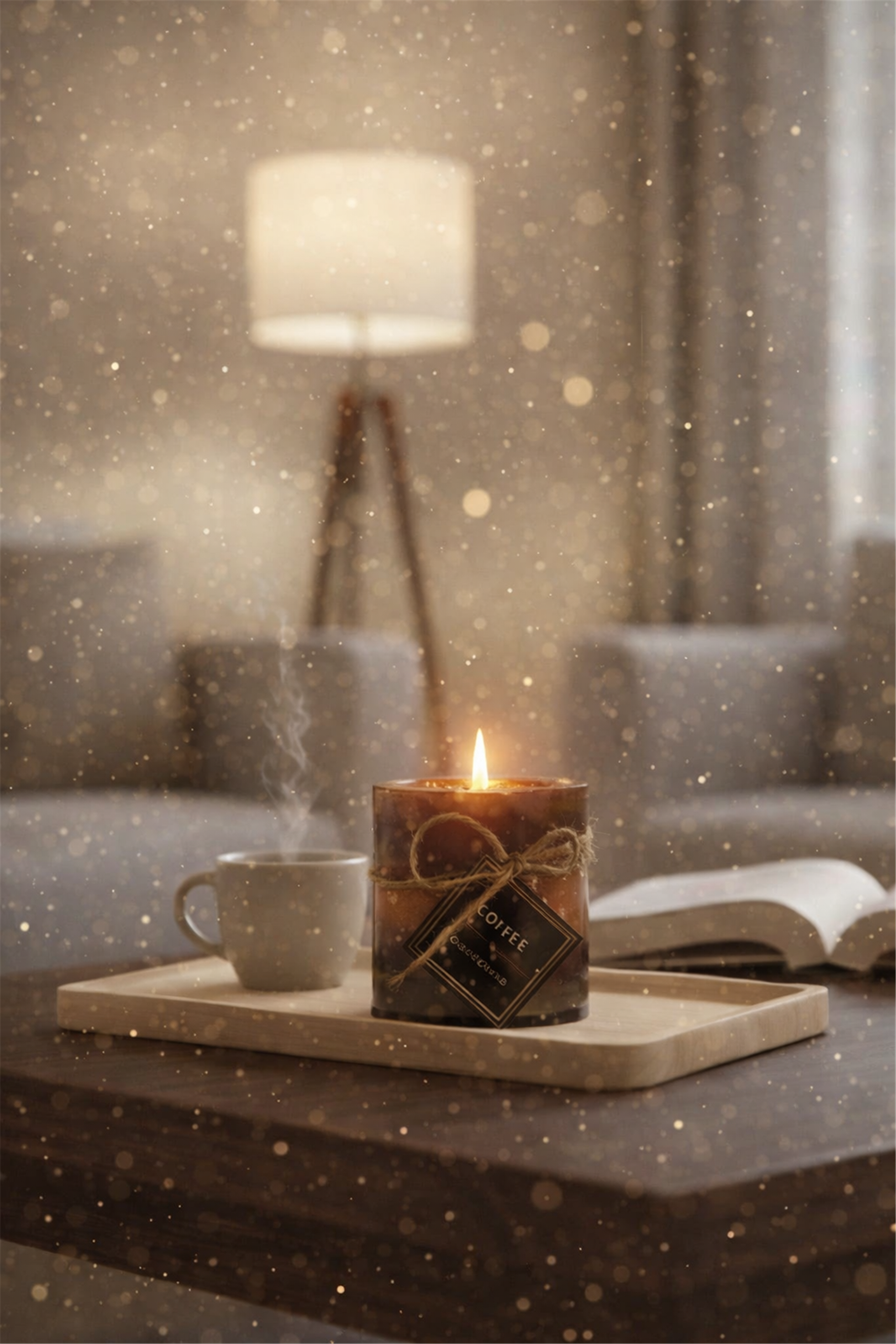 Coffee Scented Pillar Candle