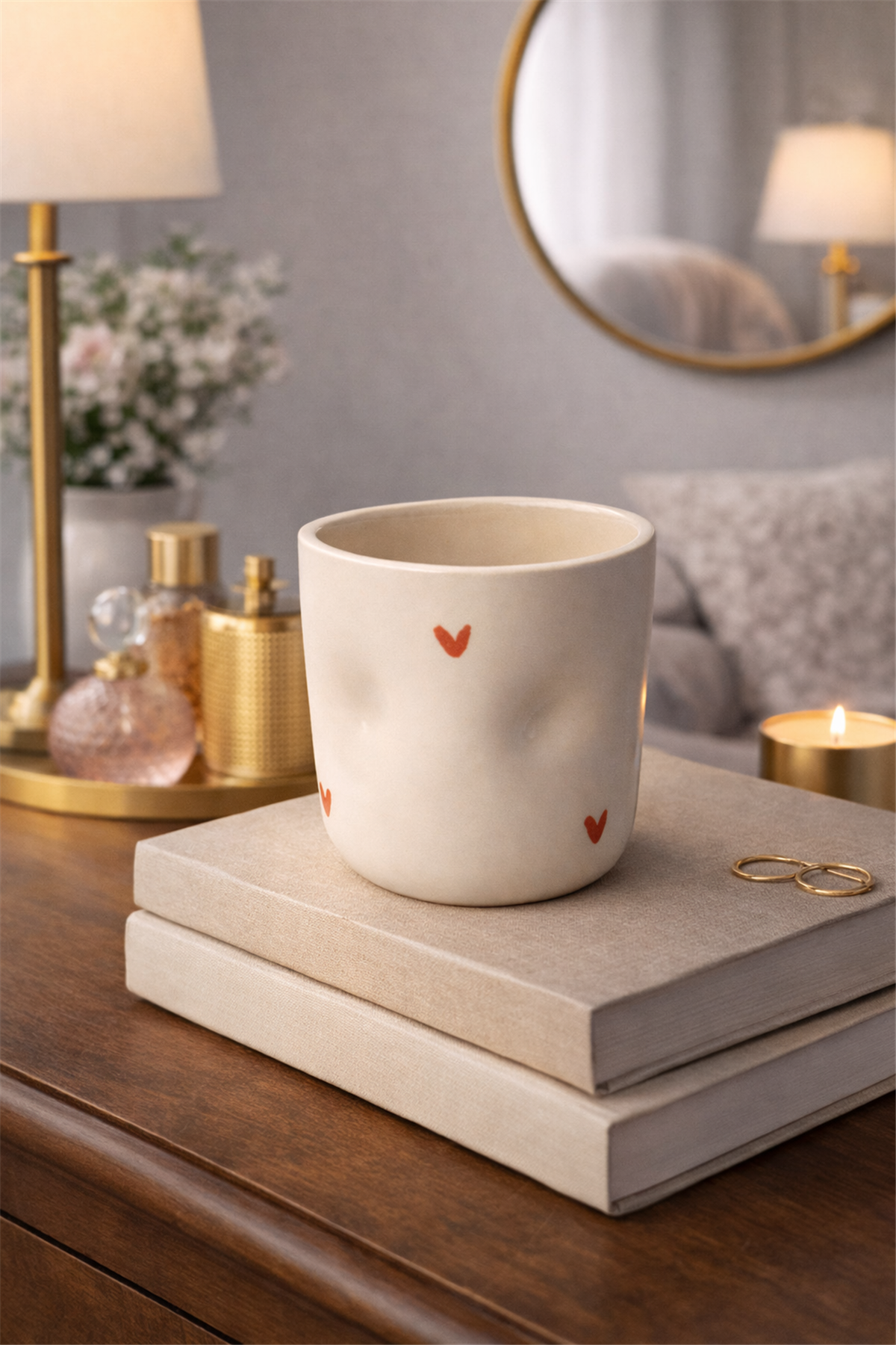 Kalp İzi Seramik Kupa