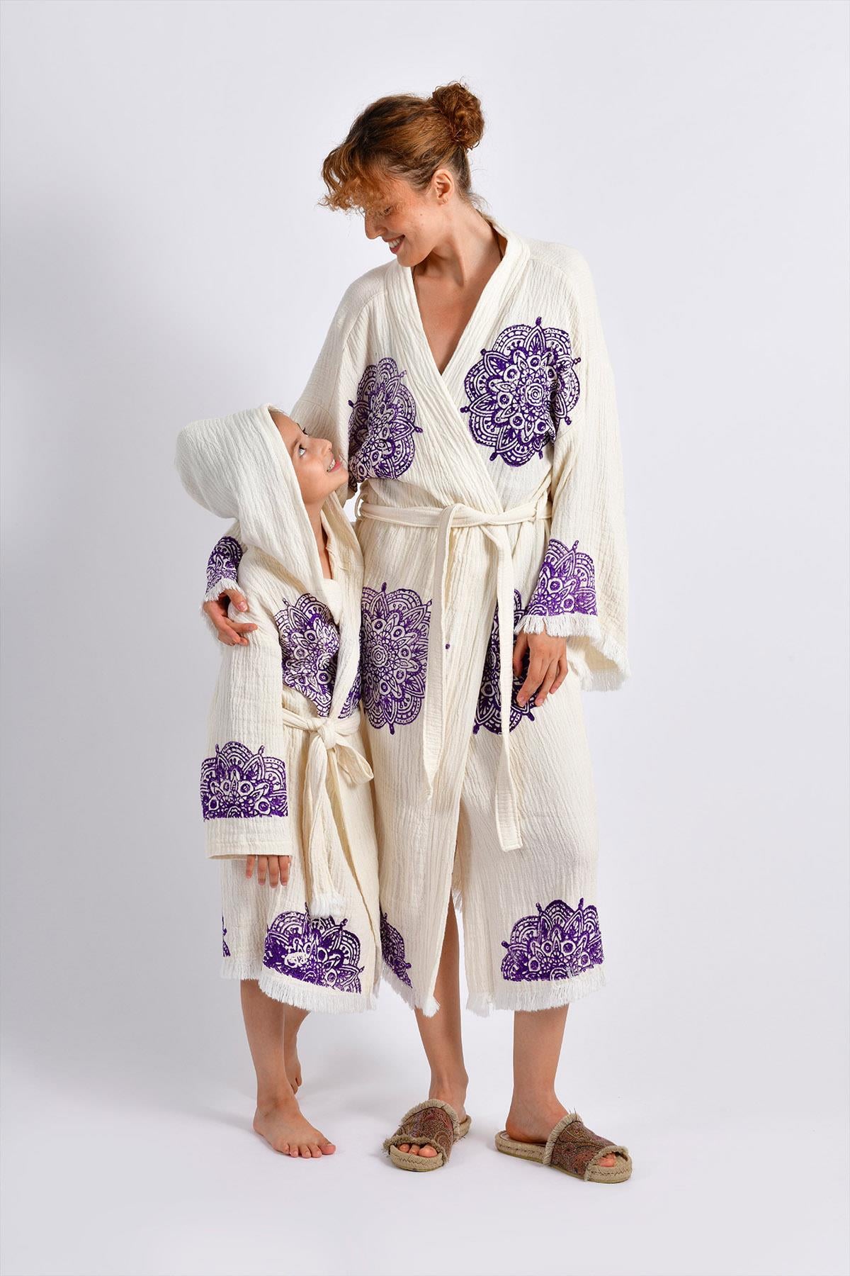 Natural Mandala Anne Çocuk Kimono Set