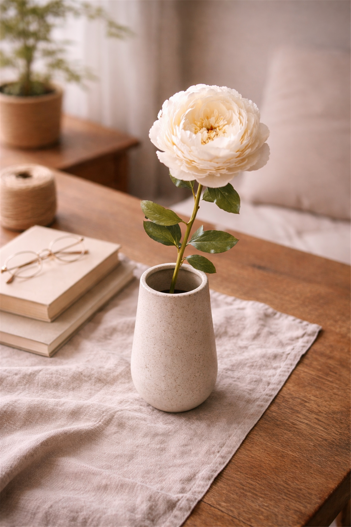 Şampanya Rengi Yapay Gül