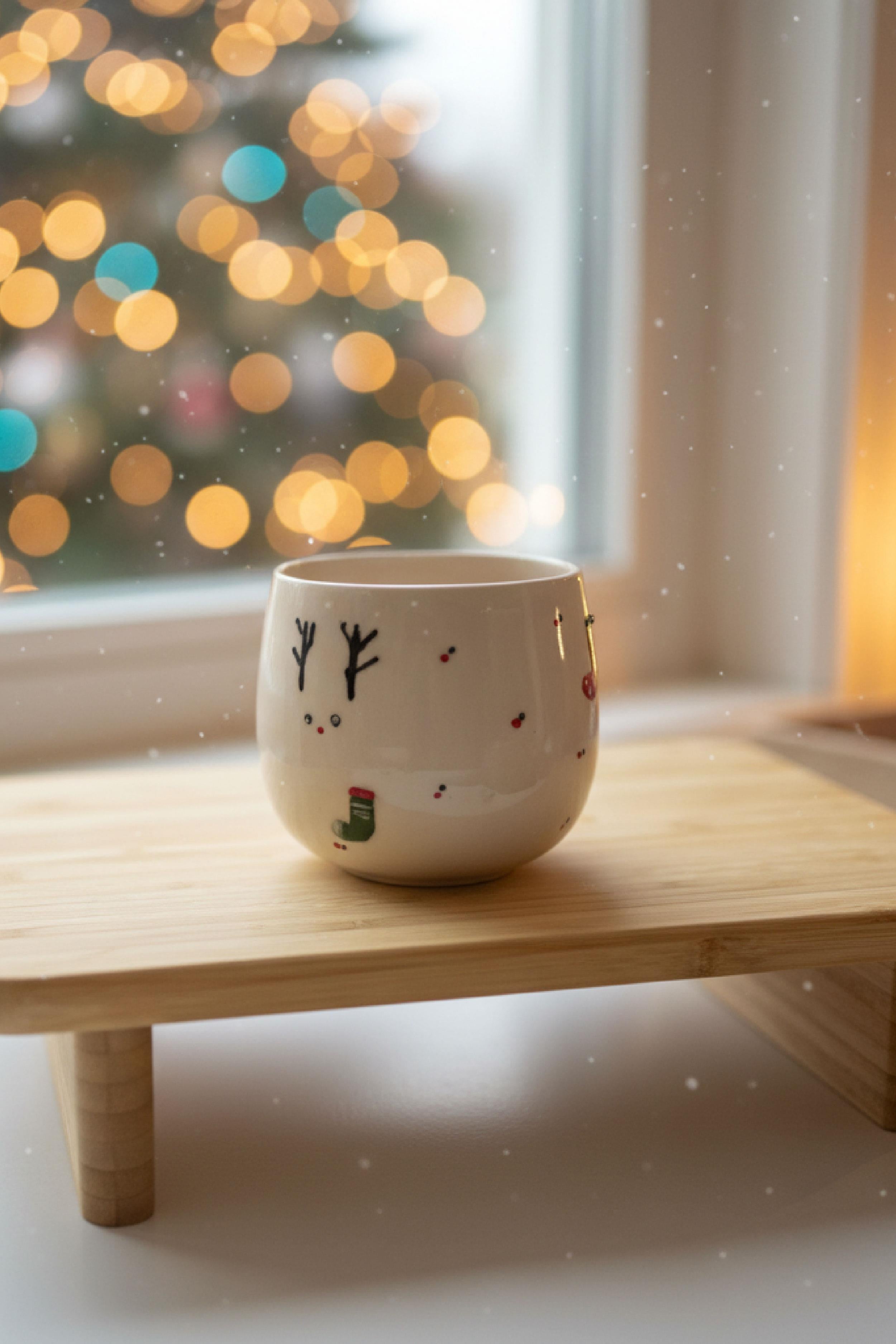 Deer Patterned Ceramic Mug