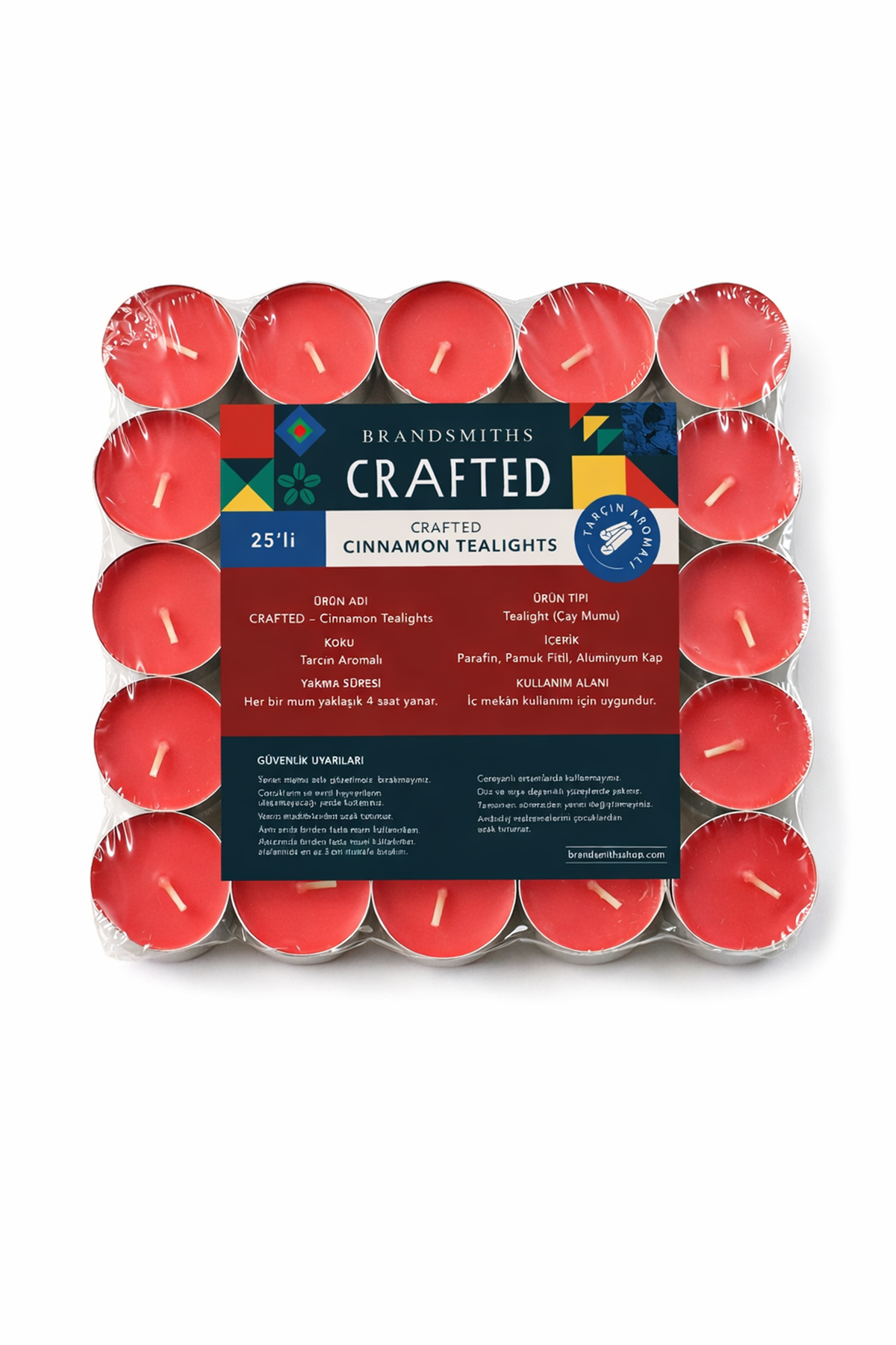 25'li Tealight Mum Seti(Tarçın)