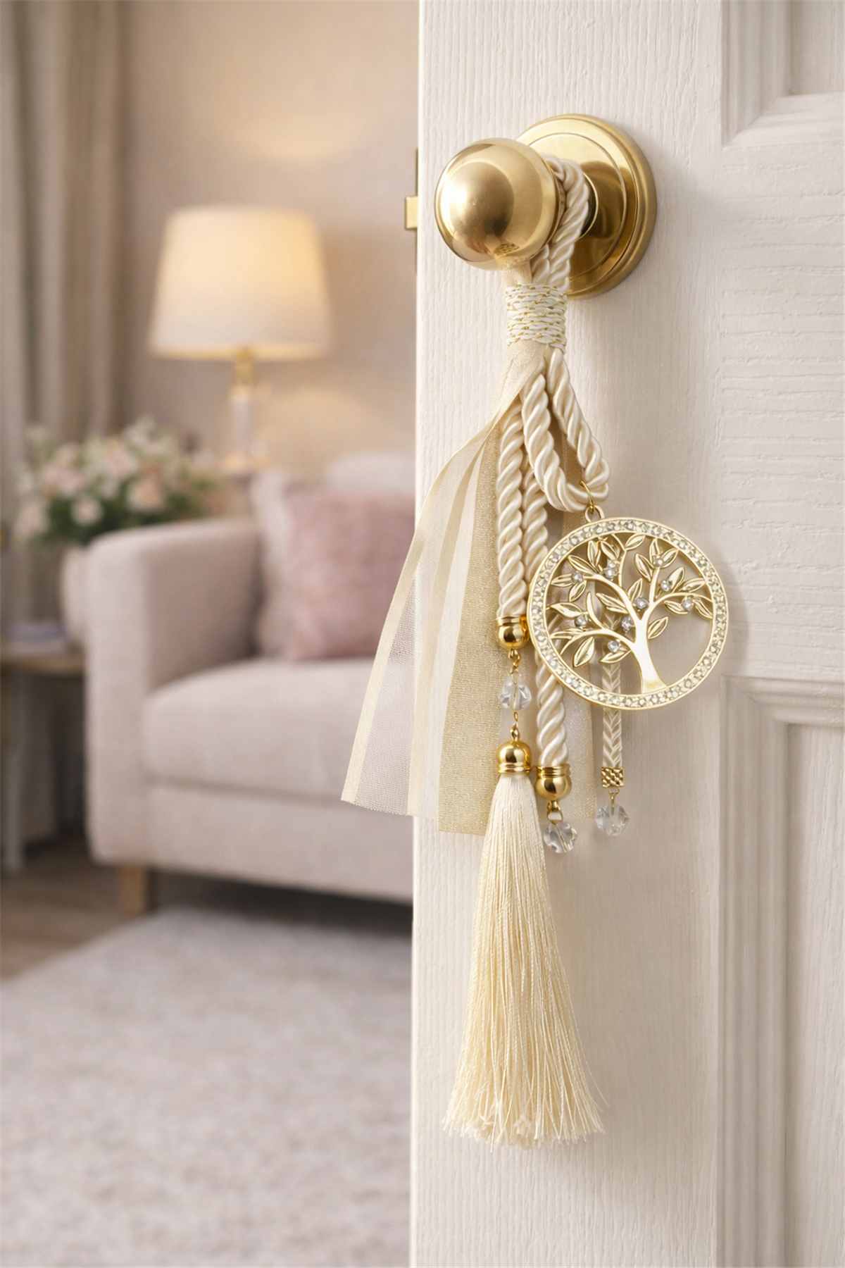 Sembollü Püsküllü Dekoratif Askı