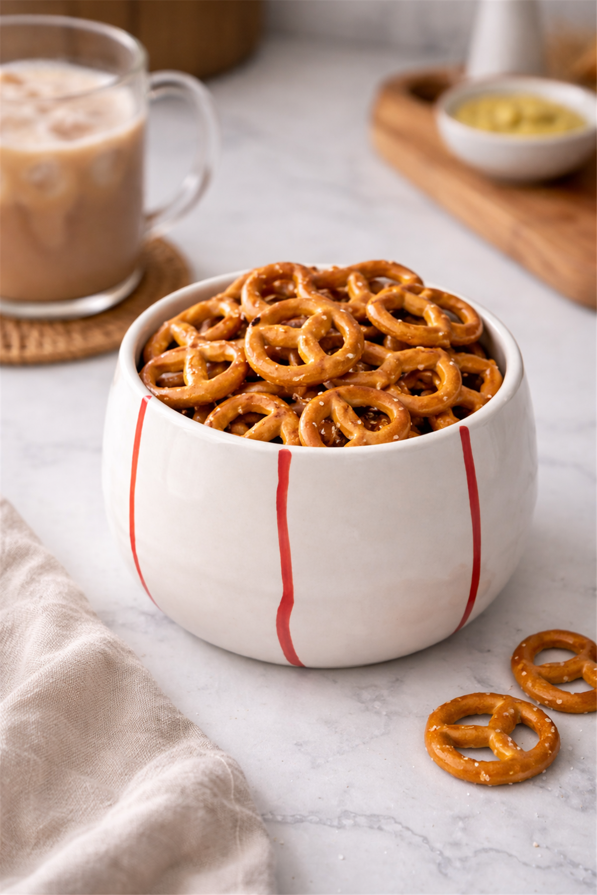 Red Striped Ceramic Mug