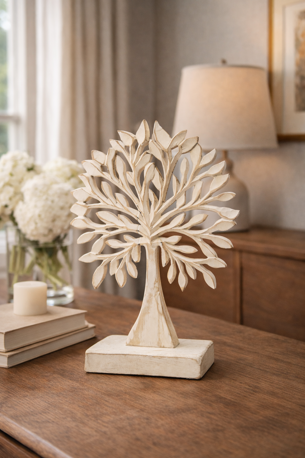 Beyaz Hayat Ağacı Dekoratif Obje