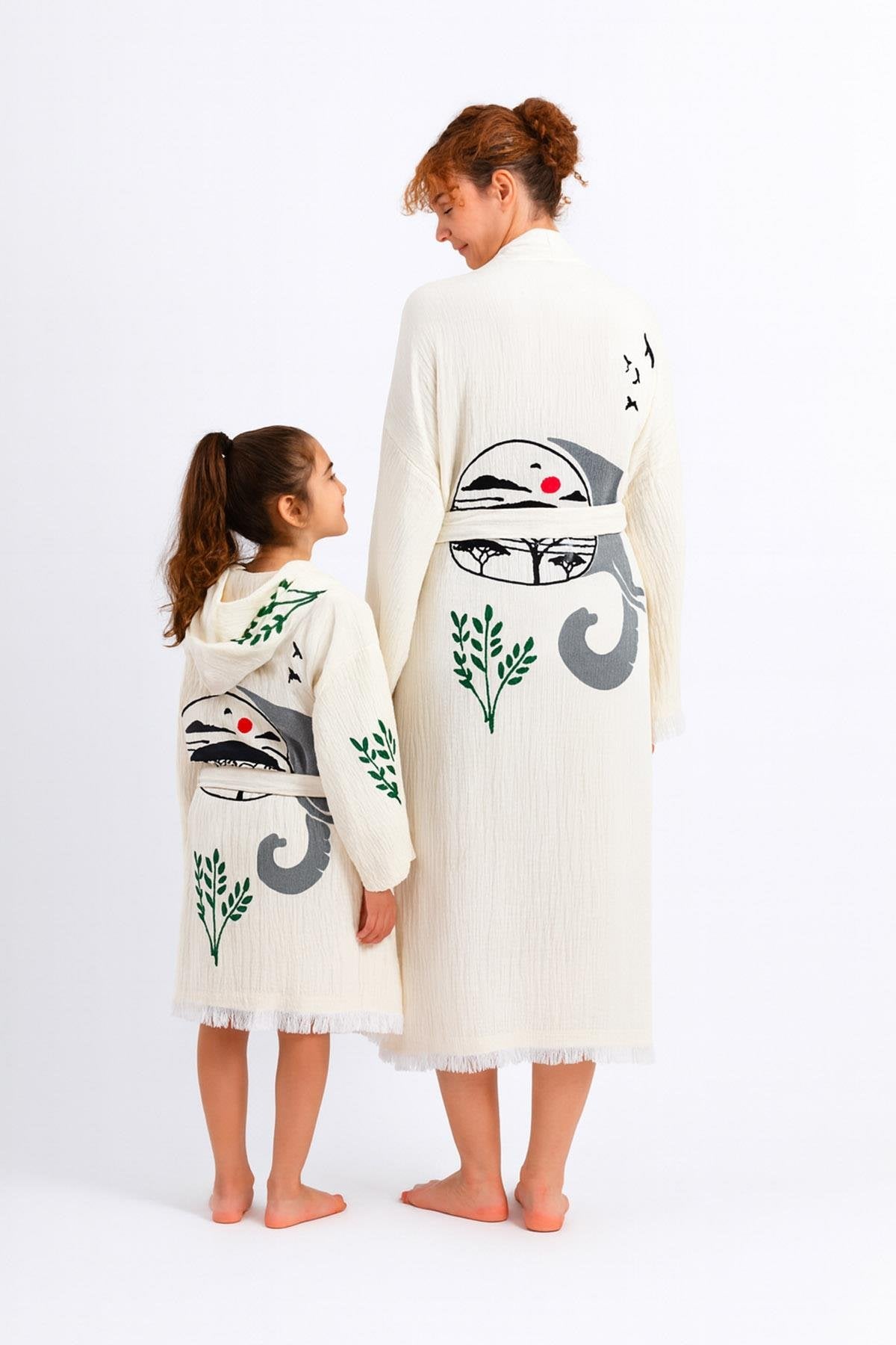Sunset Spirit Mother and Child Kimono Set