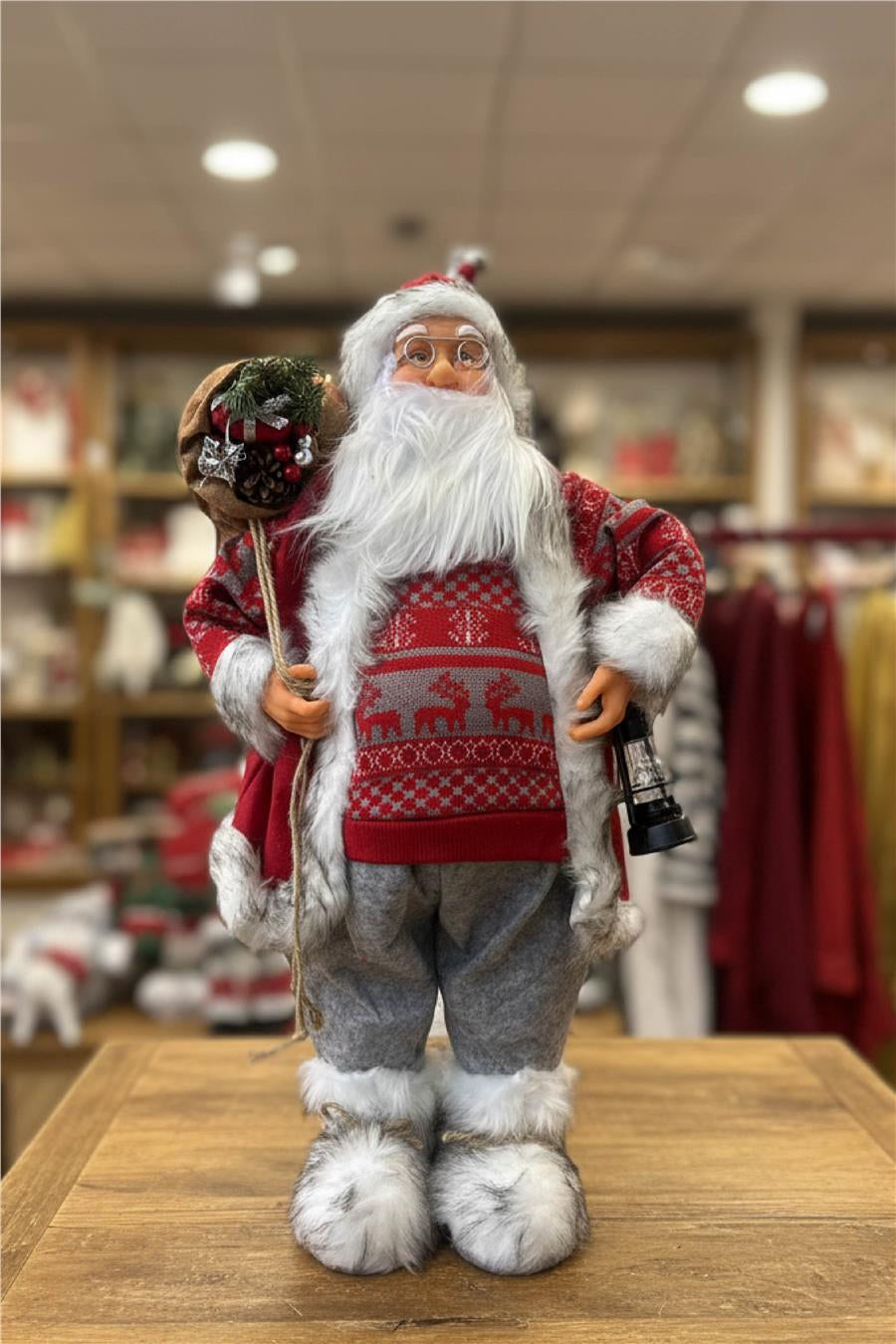 Kırmızı Kazaklı Büyük Noel Baba – 75 cm