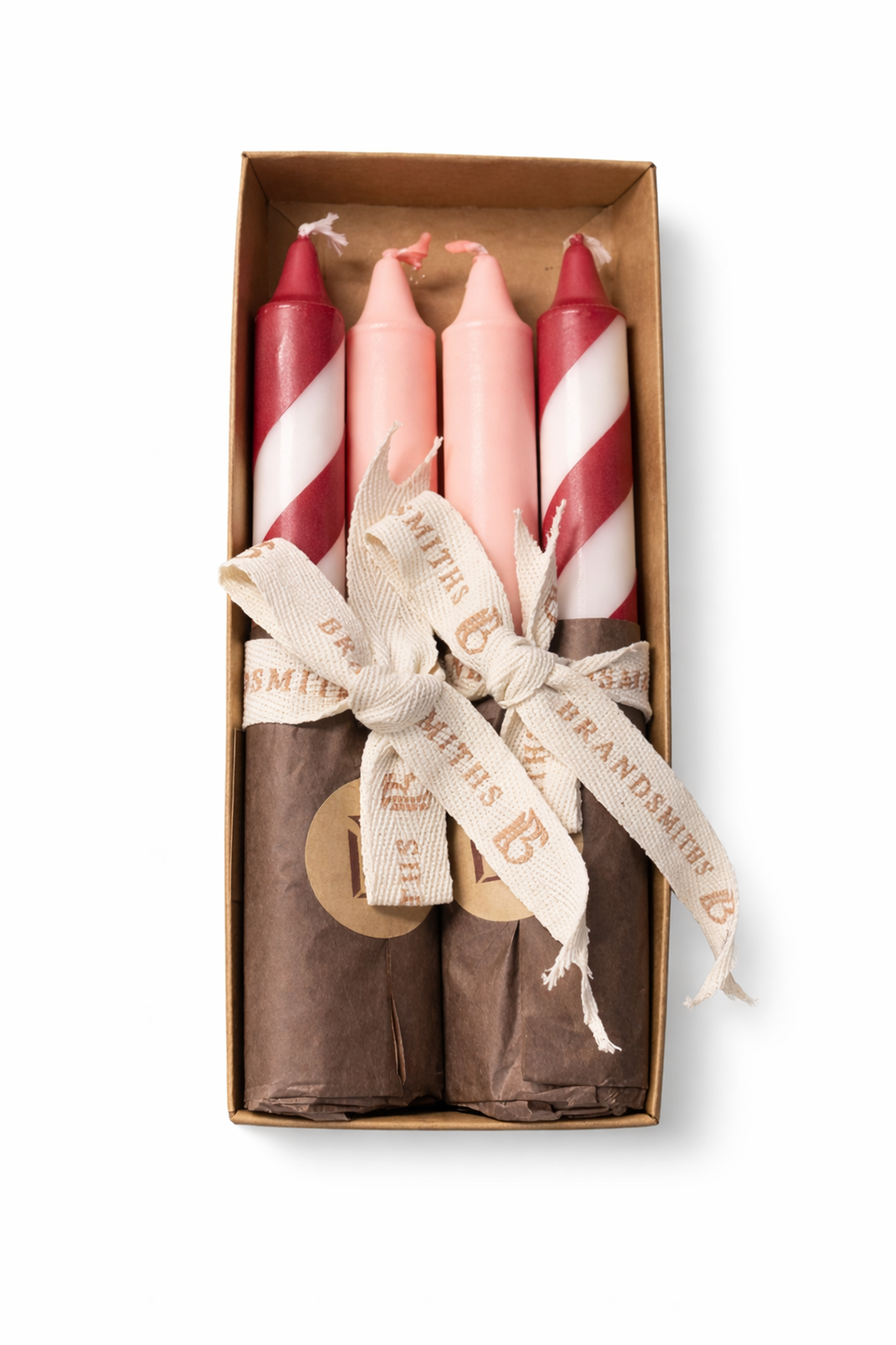 El Yapımı Dekoratif Şamdan Mumları- 4'lü Set-