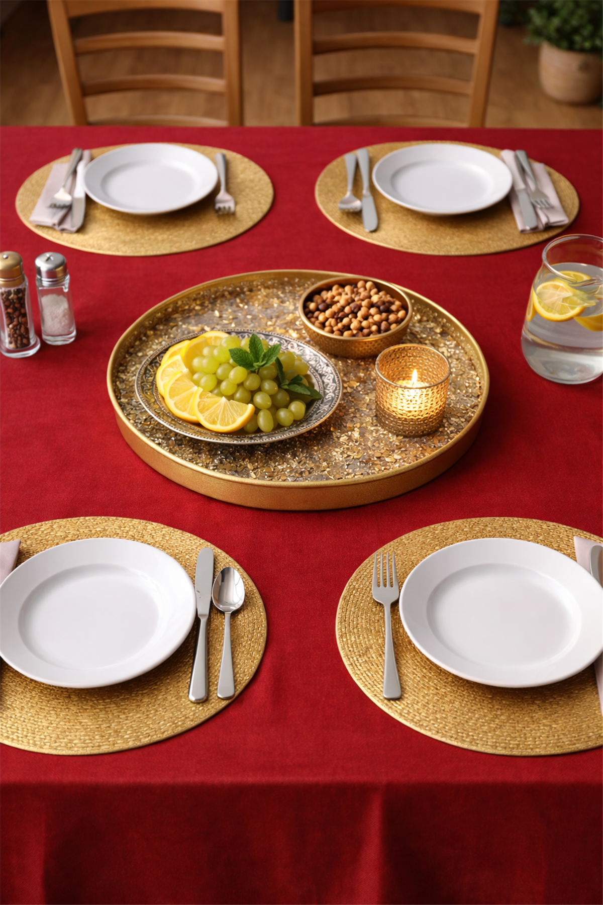 Bordo Masa Örtüsü