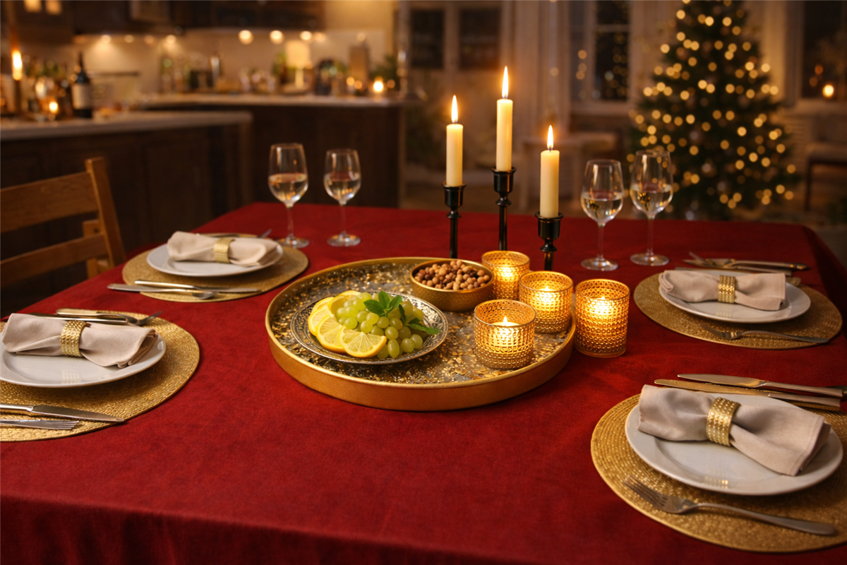 Bordo Masa Örtüsü