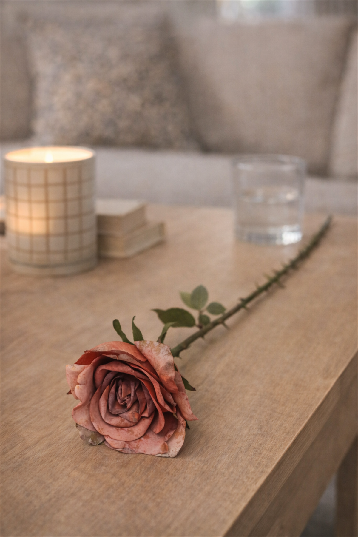 Blush Rose Yapay Gül