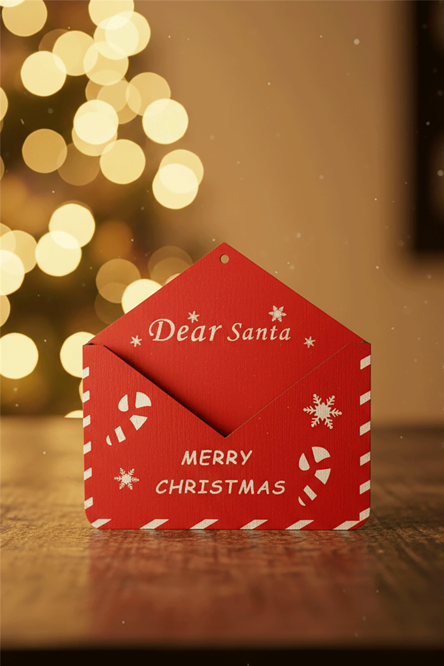 Dear Santa Red Letter Christmas Tree Ornament