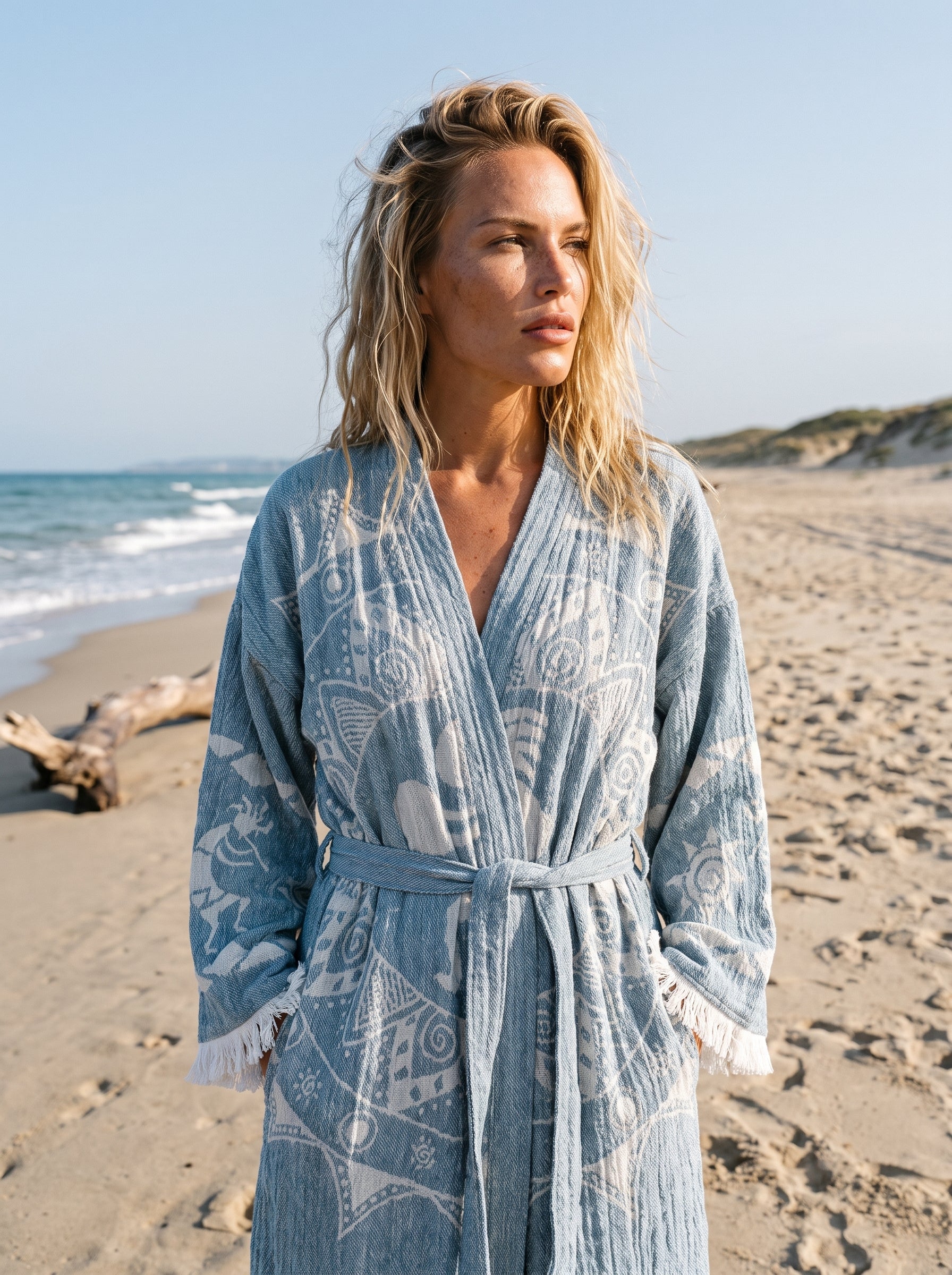 Grey Dreamcatcher Kimono