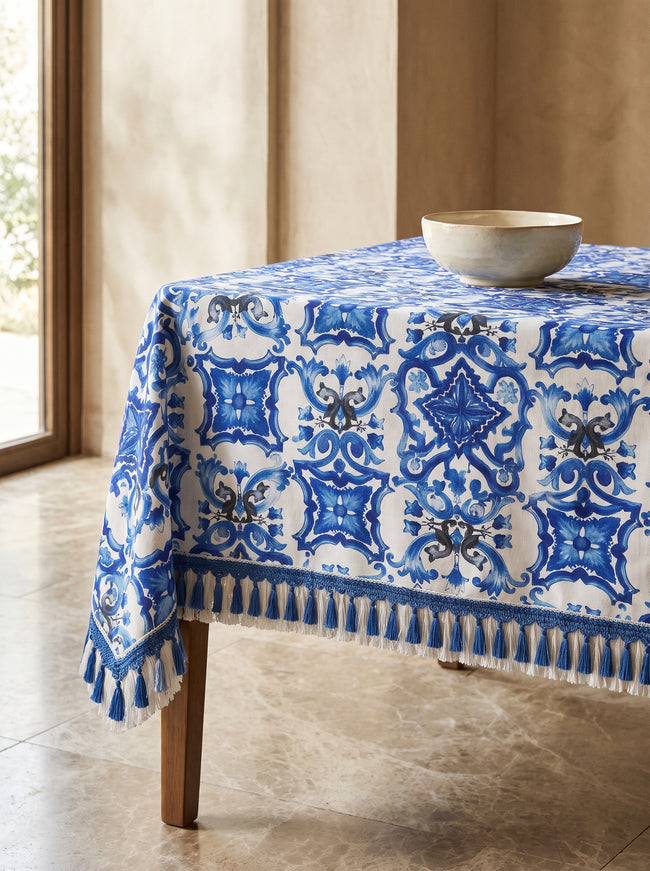 Marea Azure Tablecloth