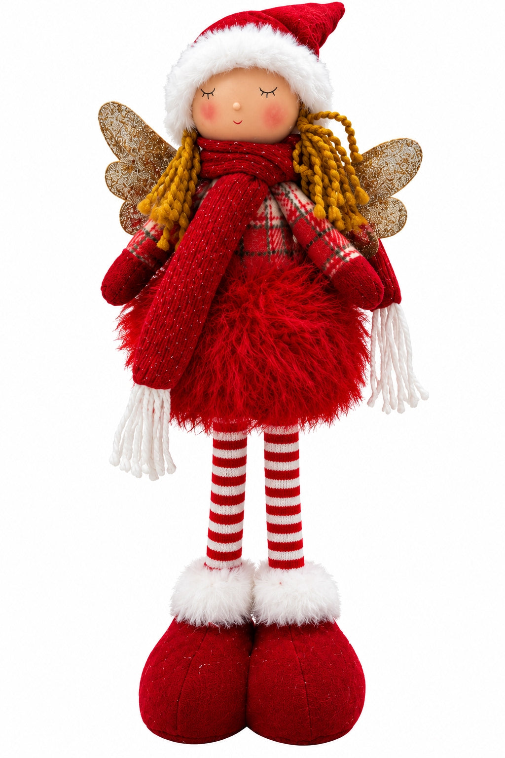 Ruby Christmas Angel Dekoratif Melek Figürü - 40 CM