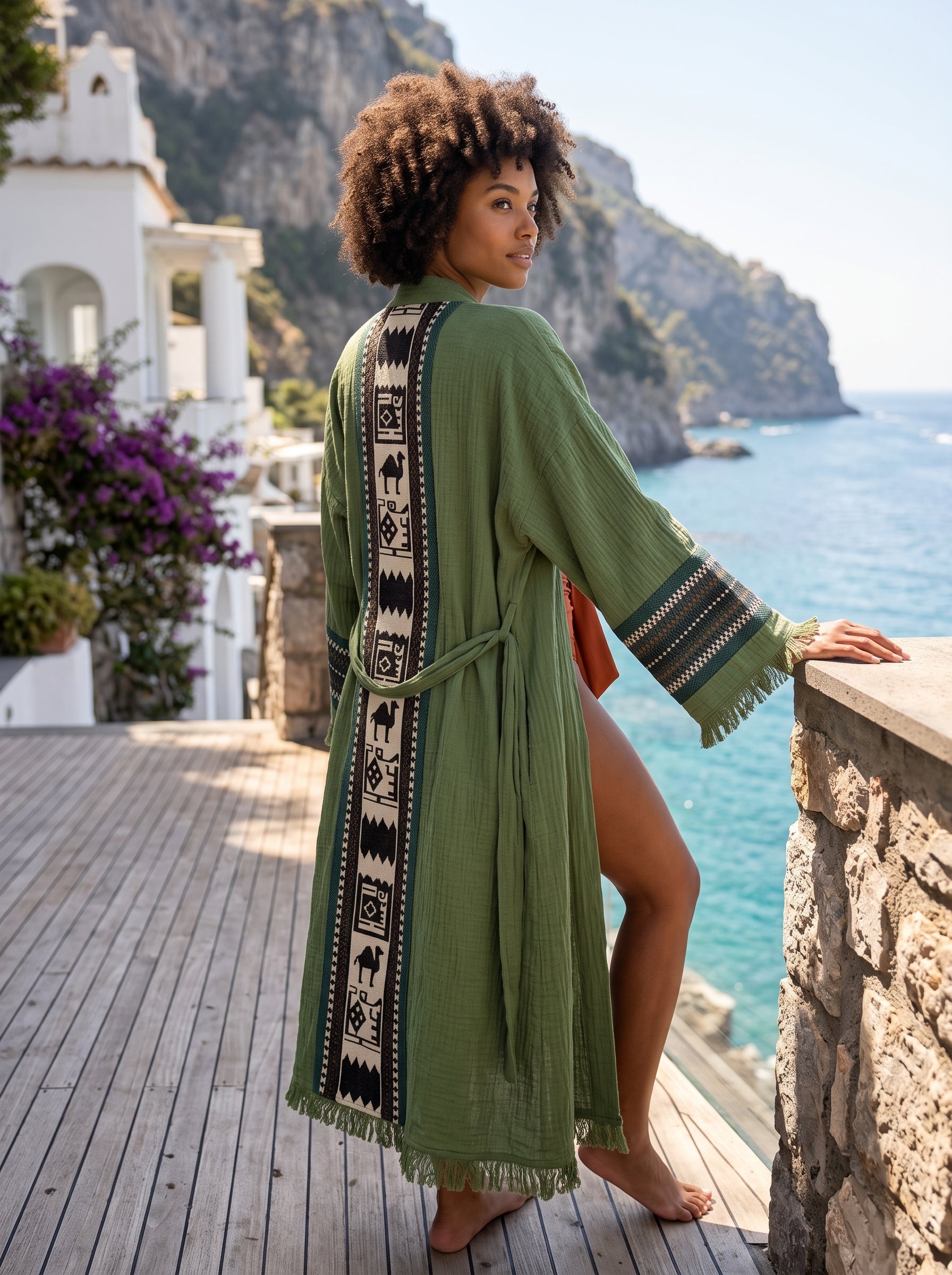 Olive Symbol Nomad Kimono