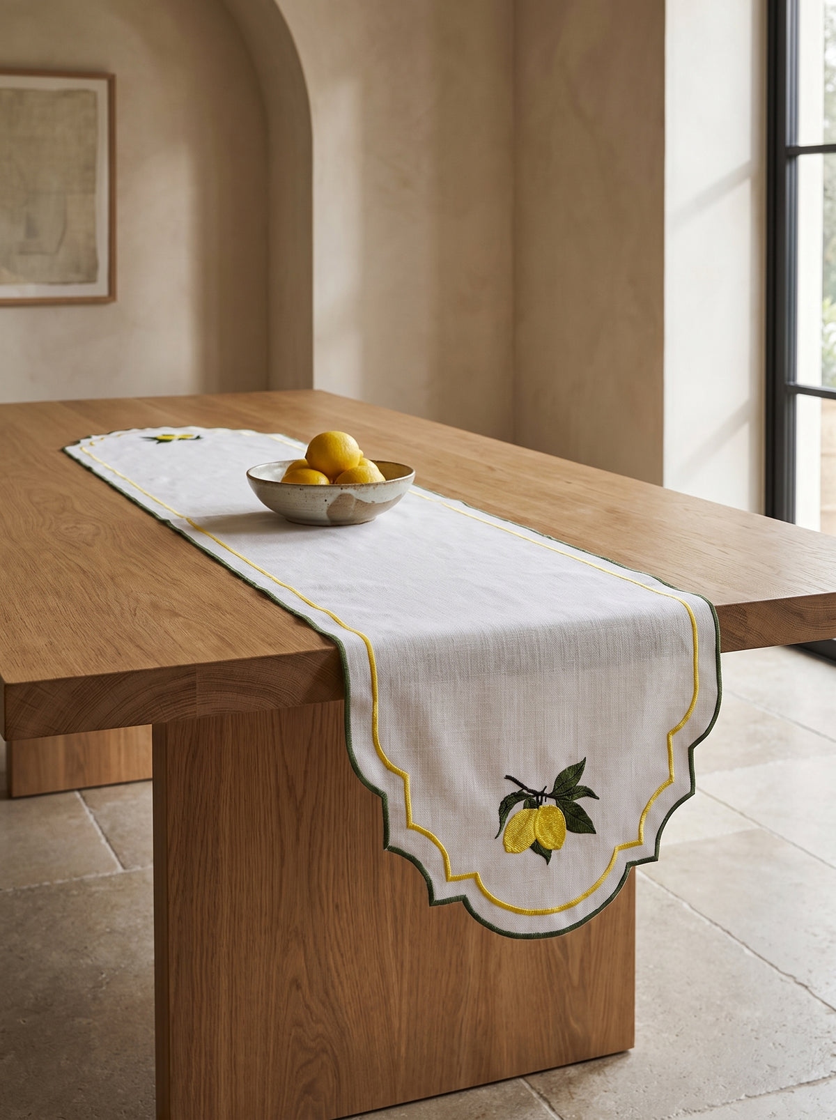 Limoncello Embroidered Runner