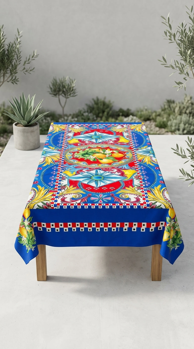 Solea Azure Tablecloth