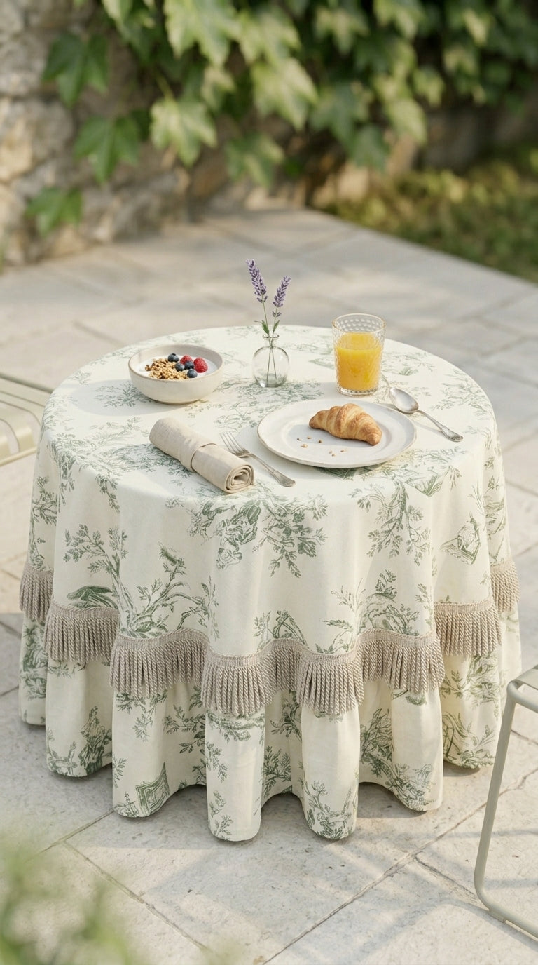 Toilea Verde Round Tablecloth