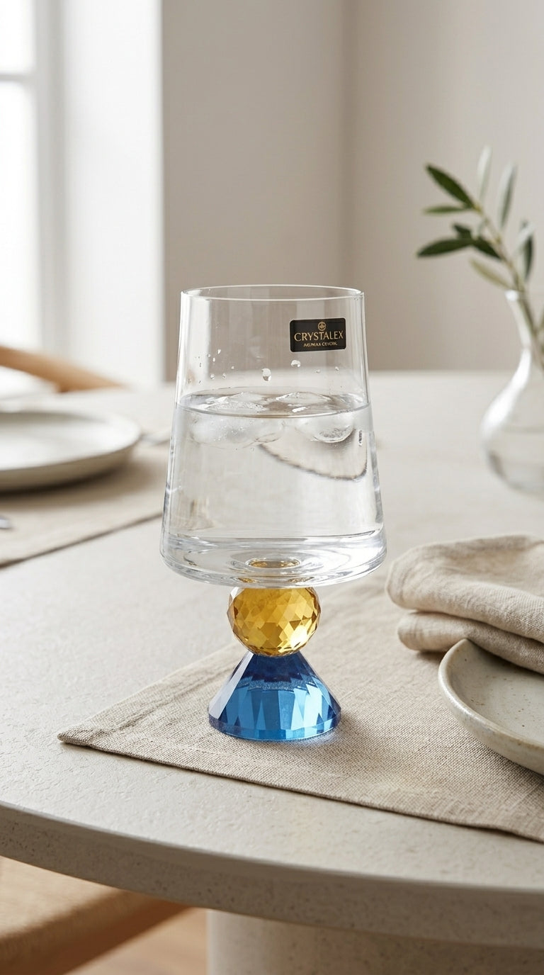 Lumi Kristal Bardak- Azure Gold