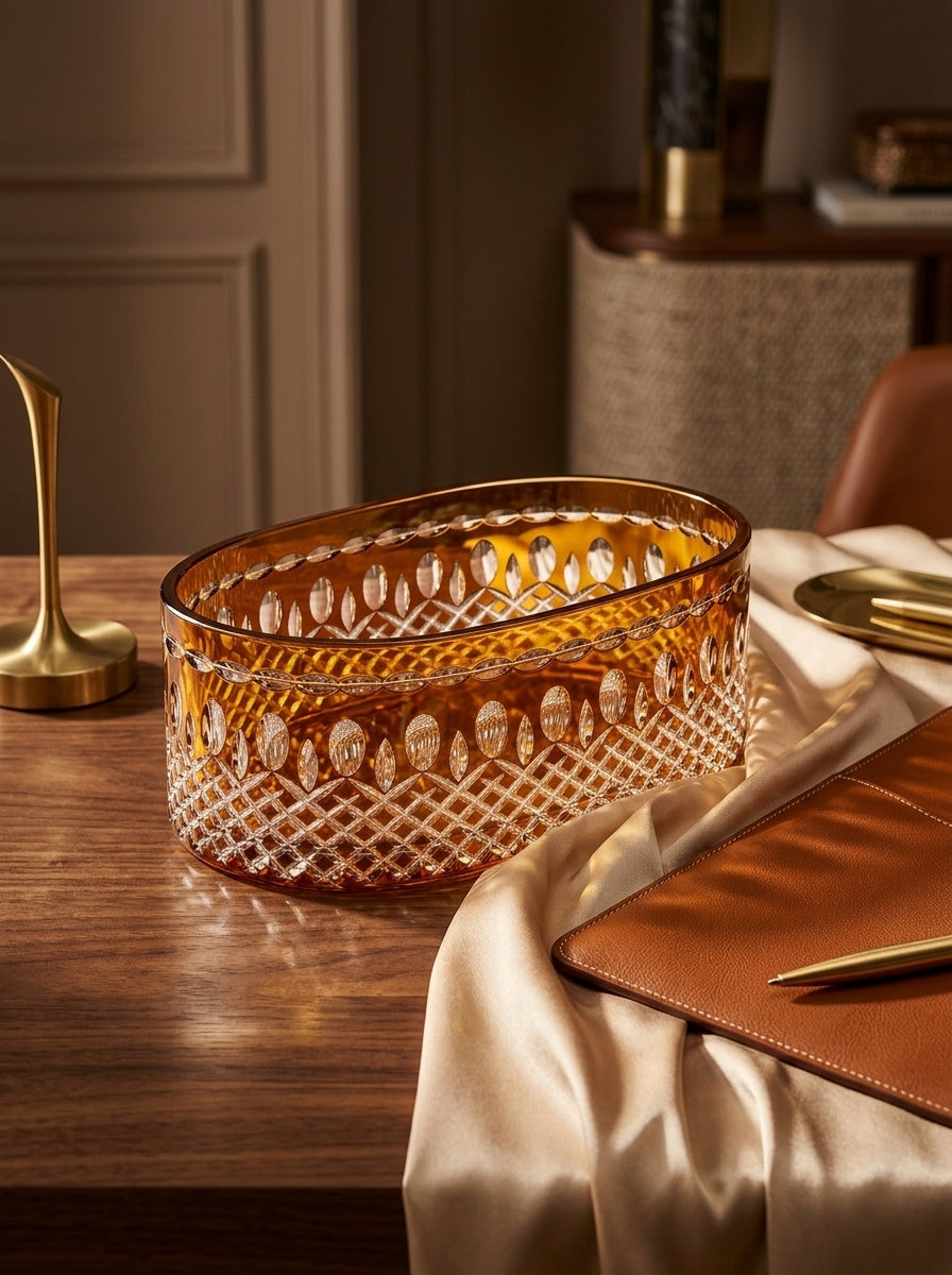 Amber Imperial Oval Kristal Sunumluk