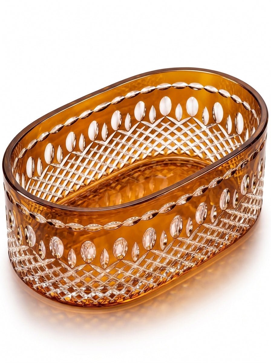 Amber Imperial Oval Kristal Sunumluk