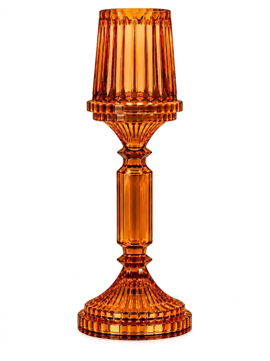 Amber Kristal Şamdan - 47 CM