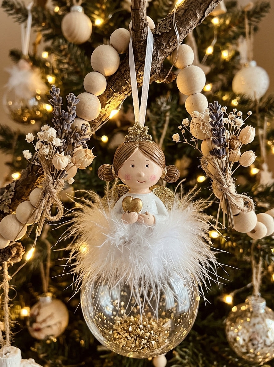 Golden Heart Angel Yılbaşı Ağacı Süsü